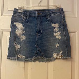 Hollister High Rise Jean Skirt